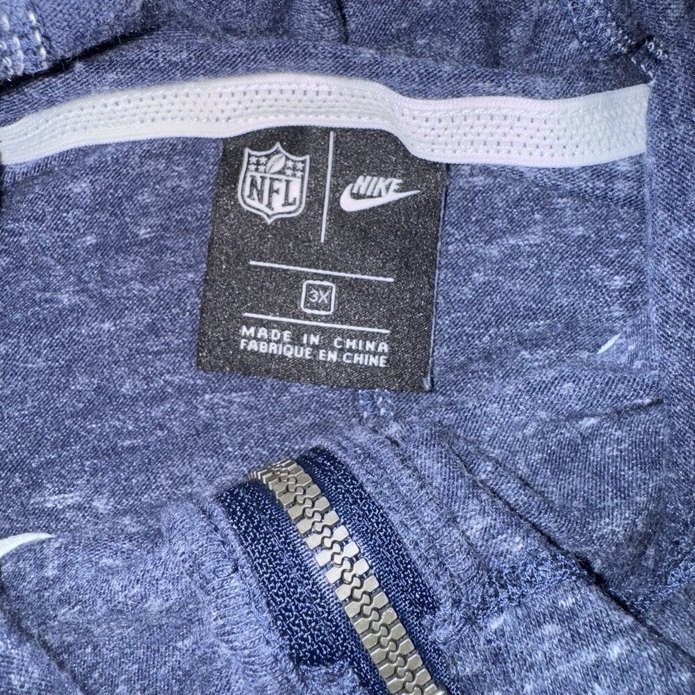 Nike Navy Dallas Cowboys Women Plus Size Gym Vintage Full-Zip Hoodie 3xl - Picture 3 of 6